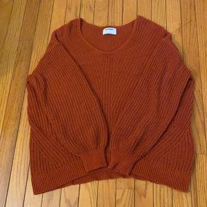 Old Navy u-neck burnt orange sweater